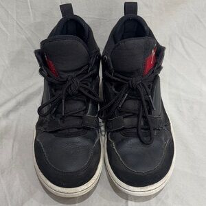 Nike Black High-Top Sneakers with Red Accent